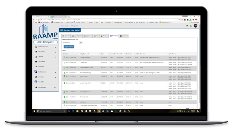 RAAMP customizable operational interface